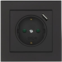 Vägguttag 1-vägs USB Optima Malmbergs